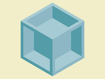 3d blue box design flatdesign flatposter geometric geometric art geometry illustration vector