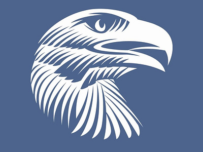 Blue eagle design flatdesign flatposter illustration logo vector