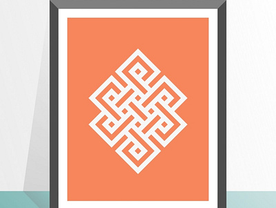 Endless knot design flatdesign flatposter geometric geometric art illustration vector