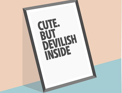 Devilish inside... design flatdesign flatposter illustration typography vector