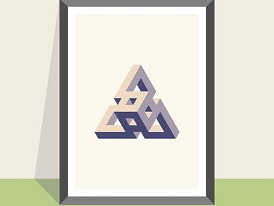 Triangle cube design flatdesign flatposter geometric geometric art illustration vector