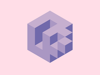 Cube In Cube design flatdesign flatposter illustration