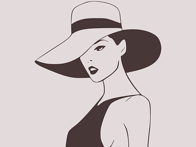 Beautiful lady design fashion flatdesign flatposter illustration vector