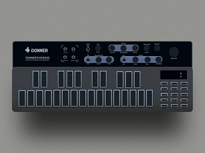 Skeuomorphic Donner B1 Bass Synthesizer