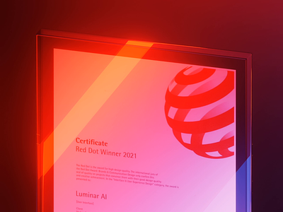 Luminar AI Red Dot Award 2021 award design interface luminar mac macos osx photo reddot