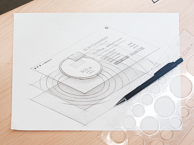 Rippple for Dribbble interface macos macpaw pencil pespective product scan sketch stellar