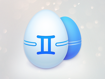 Gemini 2 icon blue eggs gemini icon mac macos macpaw osx vector