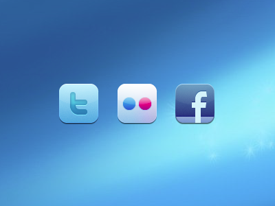 Social networks iPhone homescreen icons