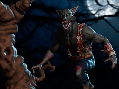Werewolf 3d blood horror lycan lycanthropy moon werewolf wolf wolfman zbrush