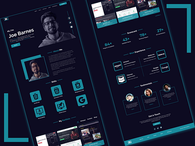 Webdev Portfolio - Joe Barnes by Charles Ukpe on Dribbble