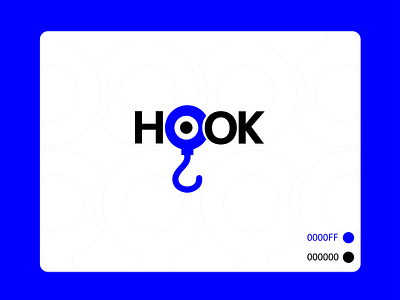 Hook branding design flat illustration logo