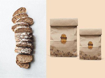 John Bakery baked goods bakery packaging branding bread cupcakes flat flat design illustration logo