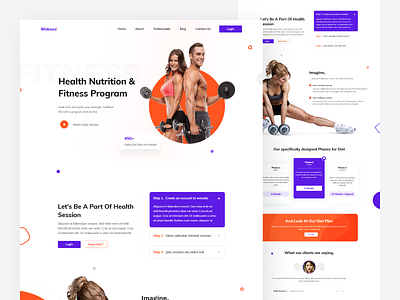 Fitness Landing Page design fitness fitness website flat design ui user interface web design website