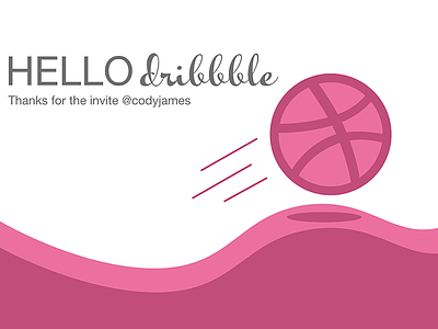 Hello dribbble! design dribbble invite illustration thank you