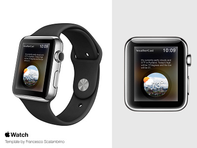WeatherCast  - Smartwatch UI design concept