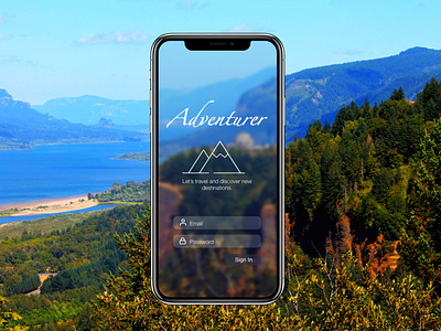 Adventurer dailyui design home screen landingpage mobile app design splashscreen travel ui uidesign