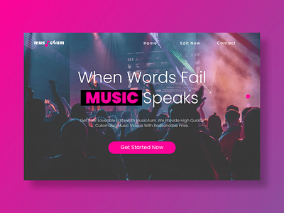 Music4um-Hero Section figma music musicwebsite ui ux website design webuiuxdesign
