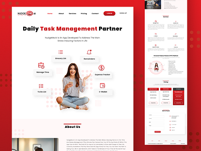 Daily Task Management App Landing Page Design design figma landingpages ui uidesign uiux website design