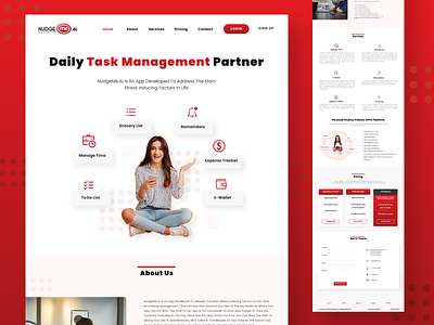 Daily Task Management App Landing Page Design