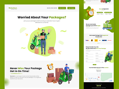 Courier Service Website Design behance branding courier design designinsipiration dribbble dribbblers figma graphicdesign illustration ui uidesign uiux ux uxdesign vector webdesign website design