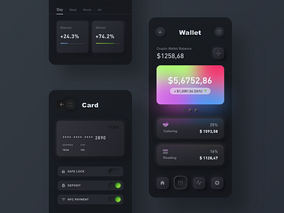 Wallet application design data figure interface ios logo mobile payment quasiphysical realistic simplicity trading ui