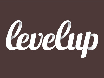 Levelup branding latin letters logotype