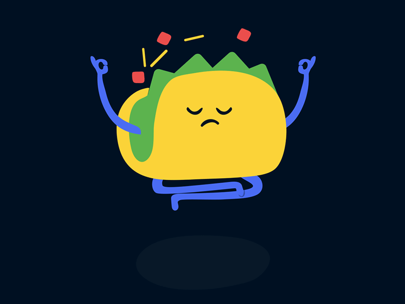 Zen Taco gif icon illustration vector