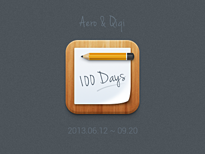 100 Days aero memo memorial paper pencil wooden