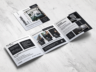 Square Trifold Interior Brochure Template