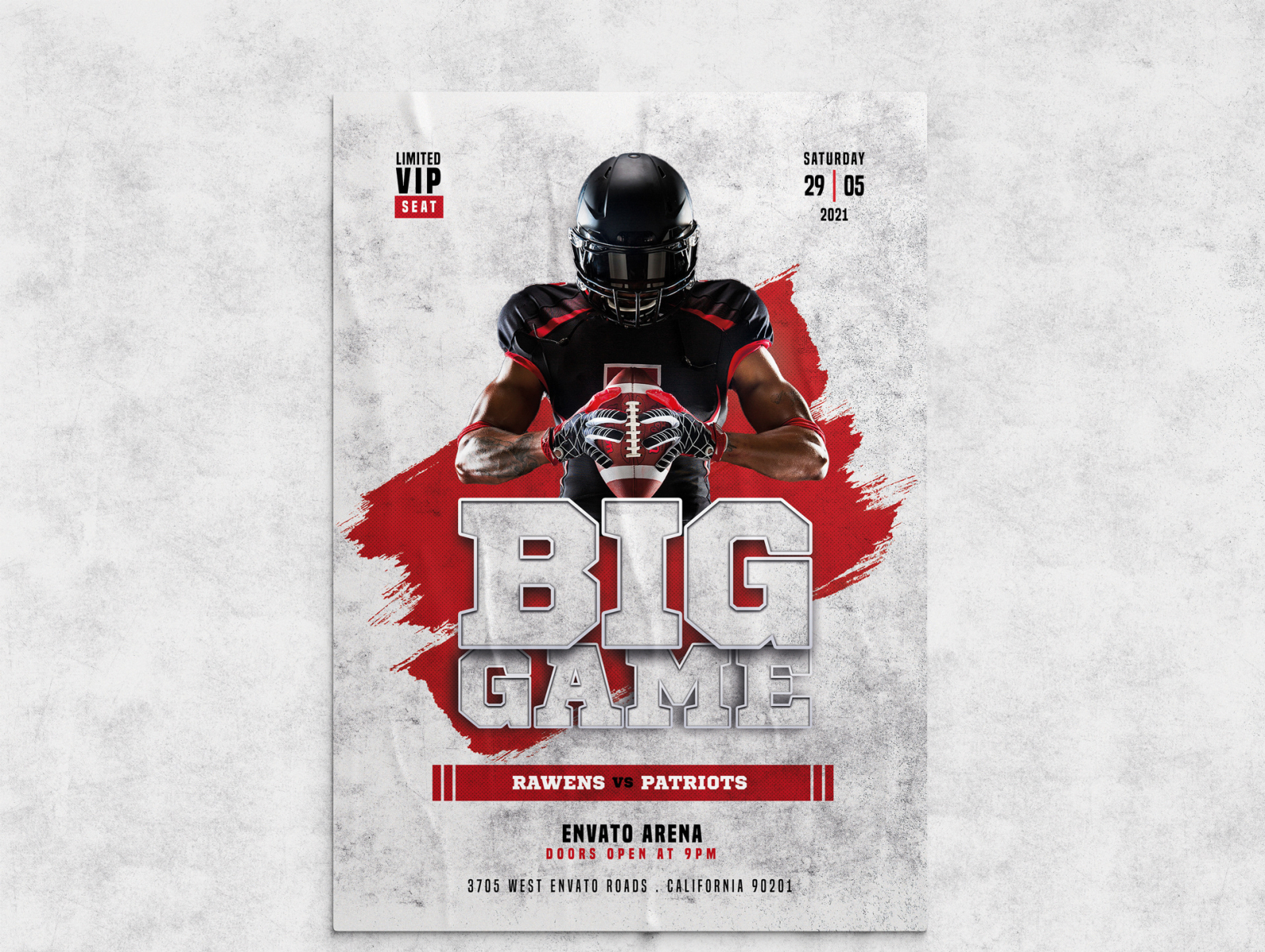 The Big Game Football Pool Party Game Poster Template