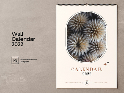 Wall Calendar 2022 Psd Template