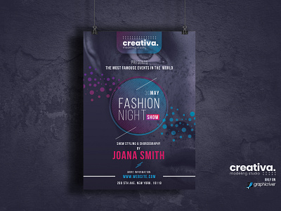 Fashion Flyer Template abstract casting clean colorful colors company creative design flyer flyers graphic hair marketing model modern packaging print print ready promotion purple