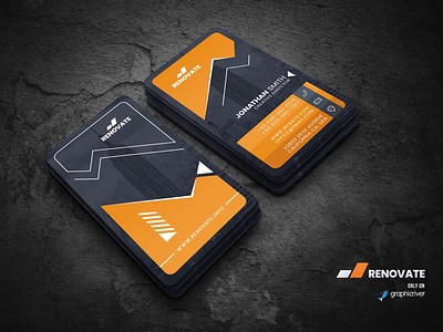 Business Card Template PSD business business card corporate creative design graphic marketing orange photoshop print print ready professional real estate template