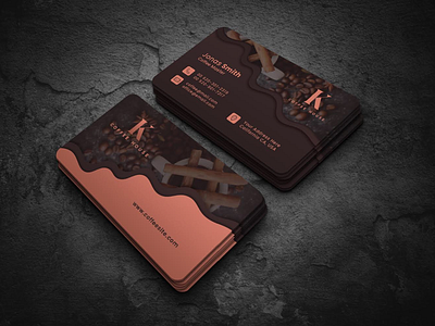 Business Card Template PSD branding business business card coffee coffee shop commercial corporate creative cup design graphic identity photoshop print professional shop templates