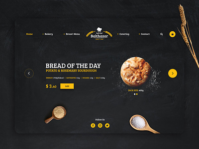 Bakery Web Design creative design desktop minimal typography ui ux web websites