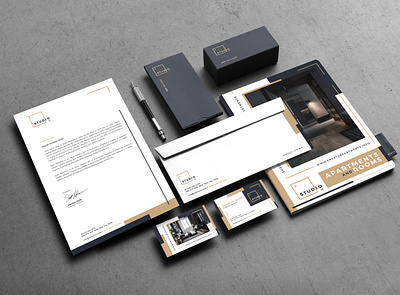 Corporate Identity Template apartments branding business business card corporate creative design editing envelope folder graphic identity letterhead photoshop print print ready professional rollup