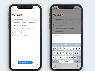 Google Task Redesign app iphonex mobile mobile app tab navigation tasks todoist ui ux