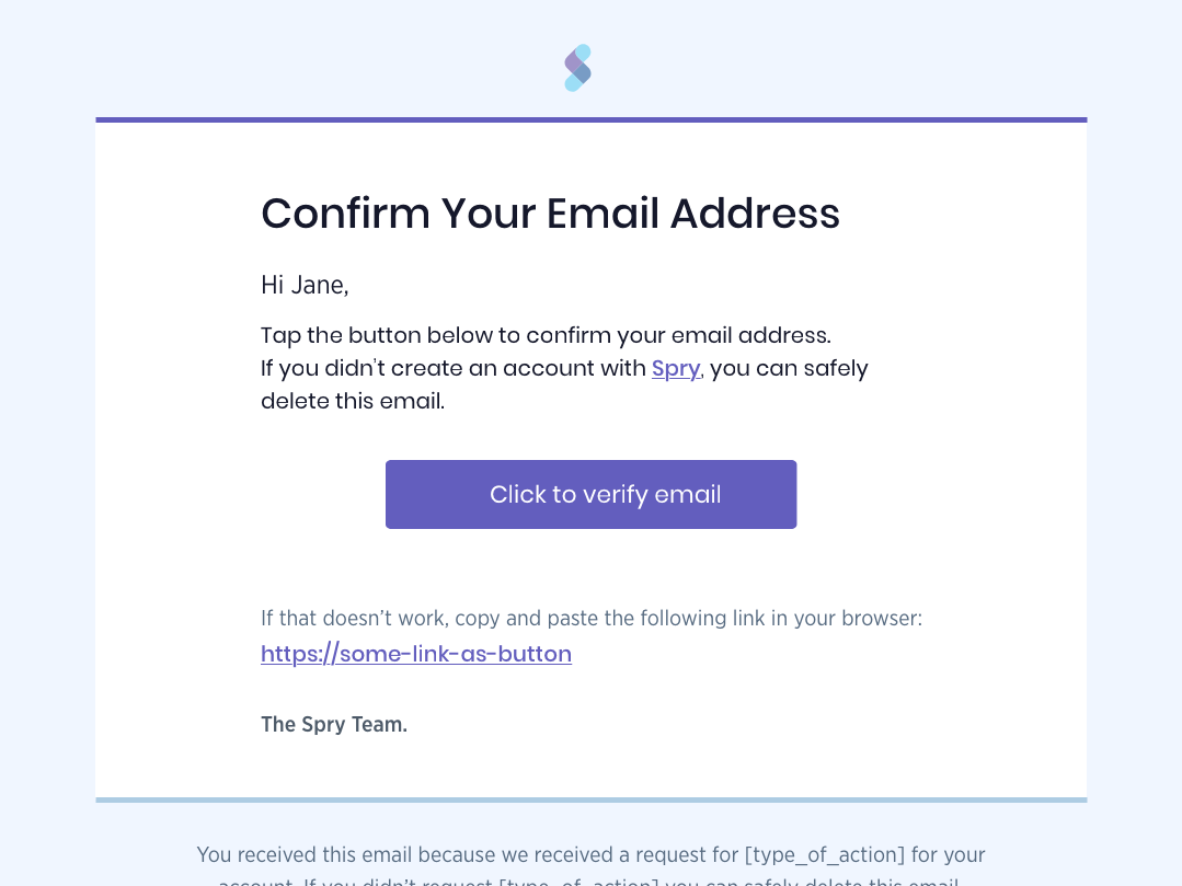 Confirm email