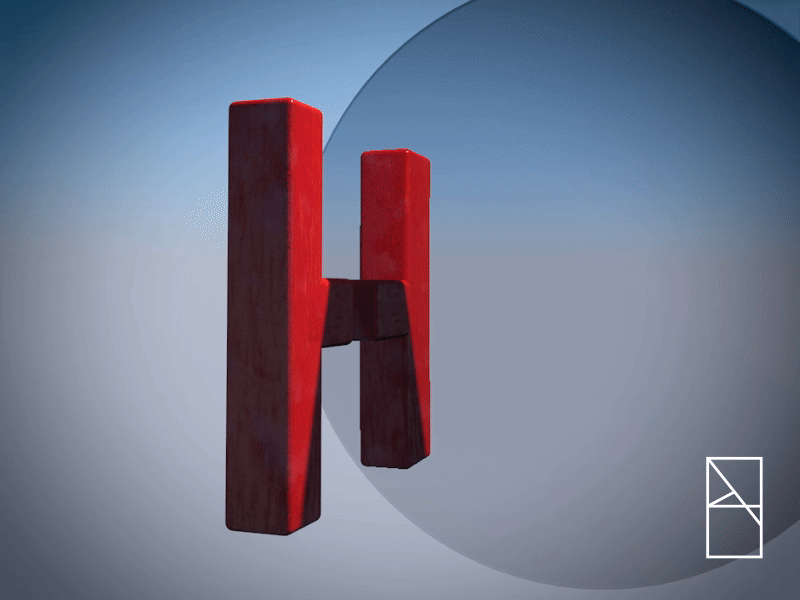 Type • H 3d animation cinema4d design h maxonc4d modern motion graphics red redshift render type typography