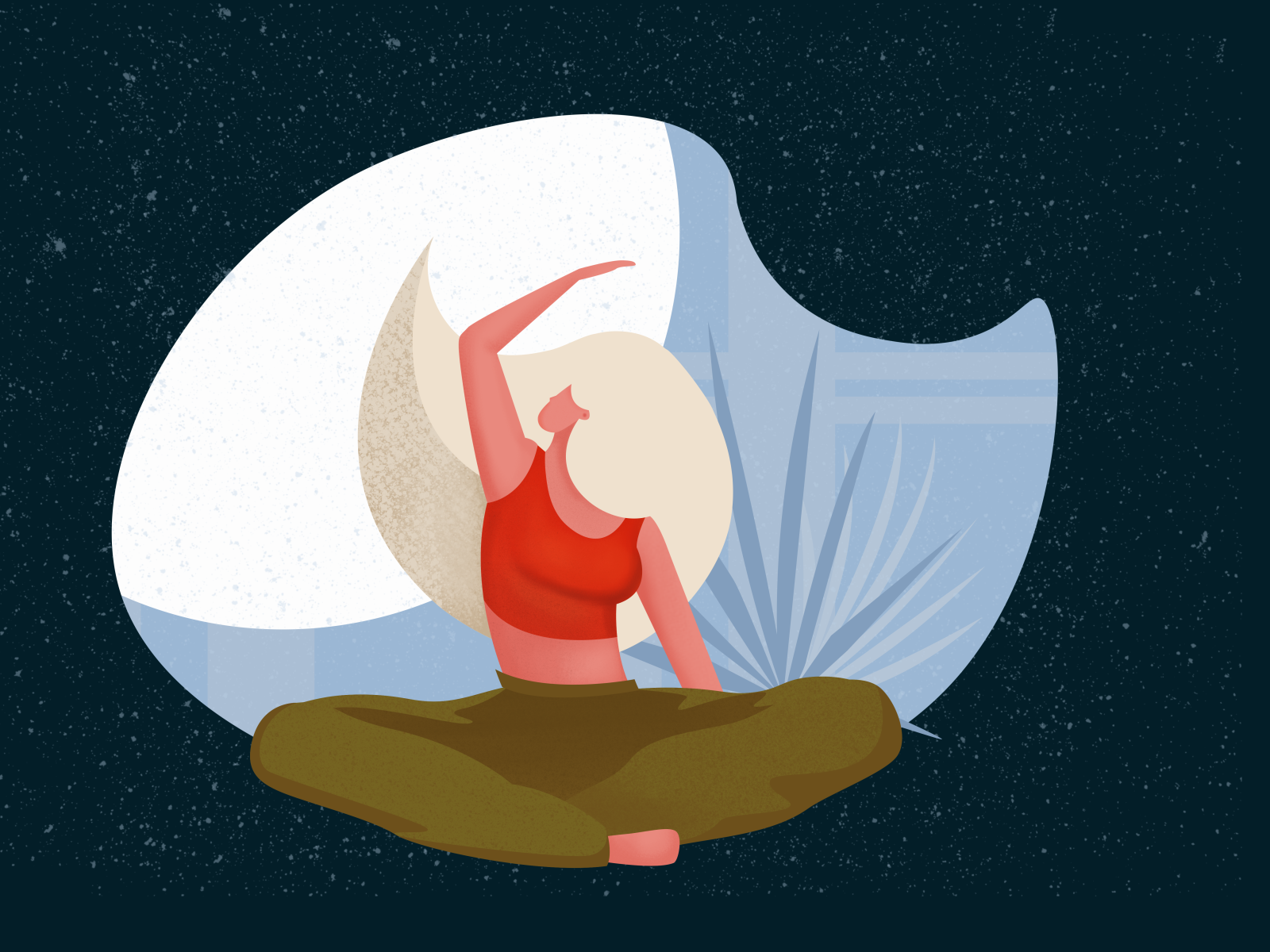 yoga illustration by UlyanaVectorArt on Dribbble
