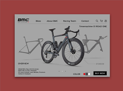 BMC SWITZERLAND product page bikes clean design switzerland ui ux web website