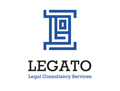 LEGATO Logo branding corporativelogo design lawfirm legal logo low