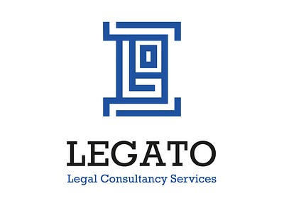 LEGATO Logo branding corporativelogo design lawfirm legal logo low