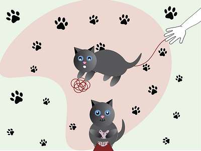Those little paws! graphic design illustrations