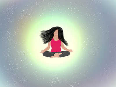Zen mode! character graphic design illustration illustrations meditation yoga zen