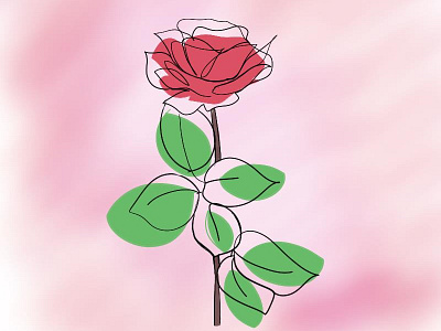 Roses are red! flower graphic design illustration illustrations line illustration rose sketchbook