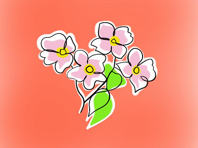 Flowers! colors flower flowers graphic design illustration illustrations leaf line illustrations petals sketchbook
