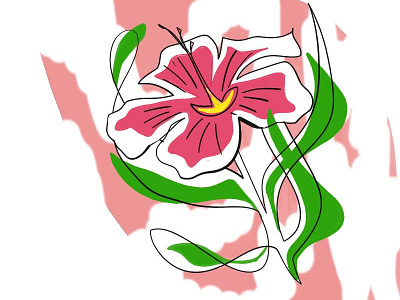 Vibrant! colorful design flower graphic design illustration illustrations leaves pink vibrant