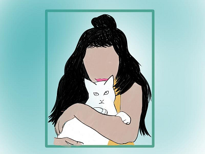 Cat Woman! cat character girl graphic design human illustration illustrations woman
