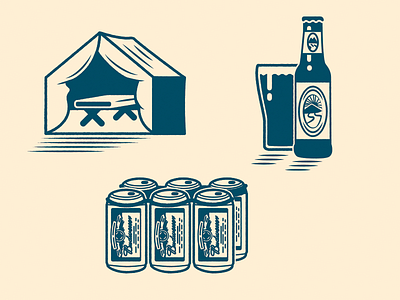 The wild outdoors 2 beer budweiser deschutes design editorial icons illustration